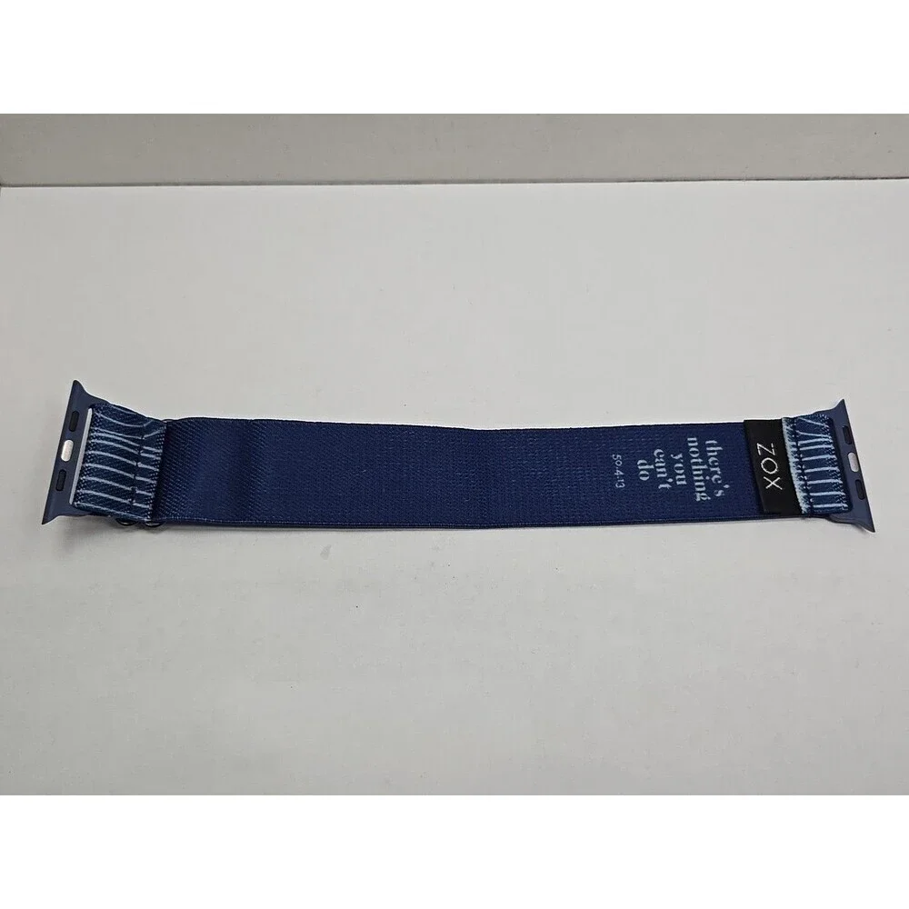 ZOX Theres Nothing You Cant Do 44mm Apple Watch Band Blue Geometric Adjustable